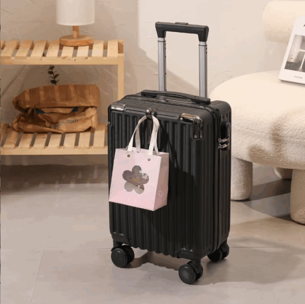 Simple Suitcase New wide trolley suitcase for men and women small capacity suitcase ...